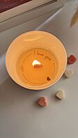 Burning Secret Message Candle revealing hidden personalized message in melted wax​